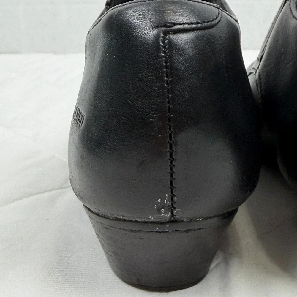 Durango Western Leather Ankle Booties 9 Black Pointed Toe Embroidered